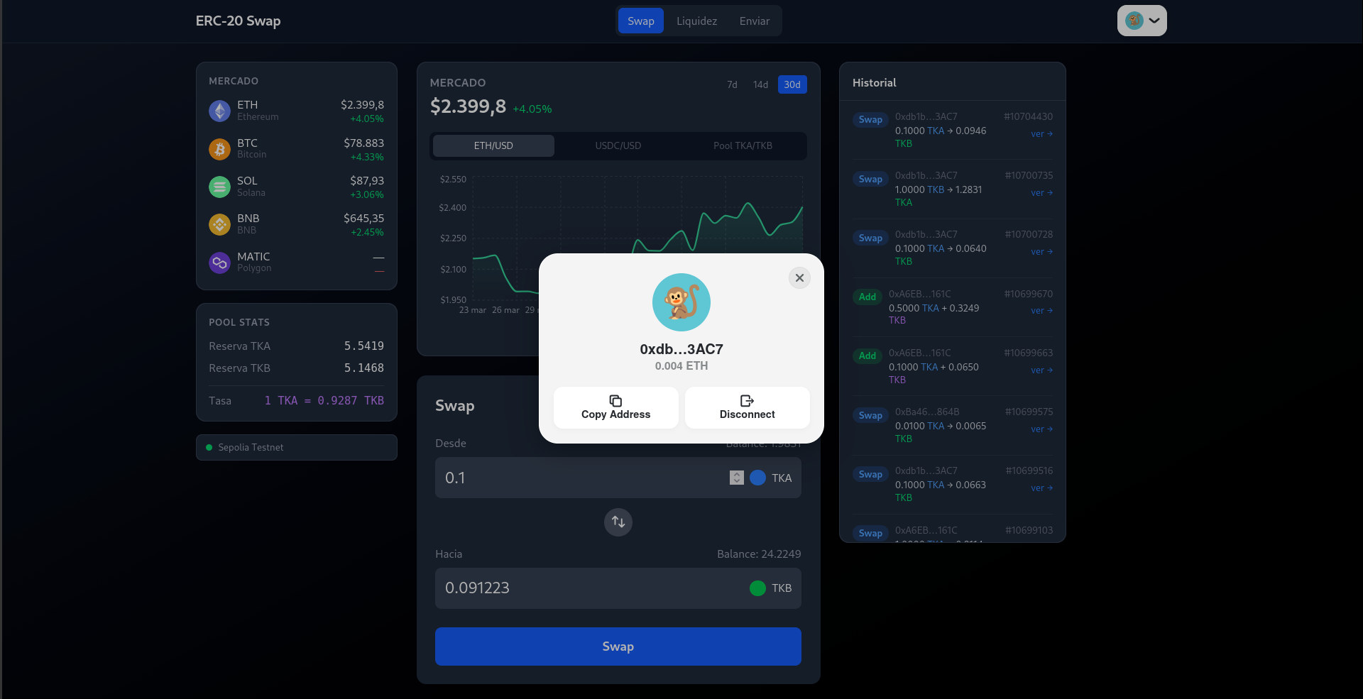 ERC-20 Token Pool / Swap